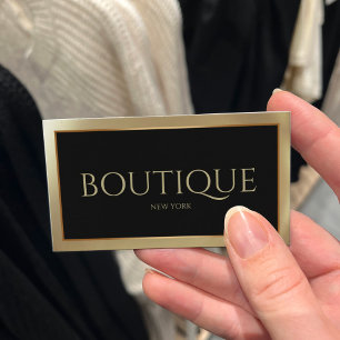 Boutique Fashion Gallery Golden Border Black Card