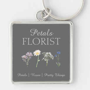 Boutique Florist Business Branding Key Ring