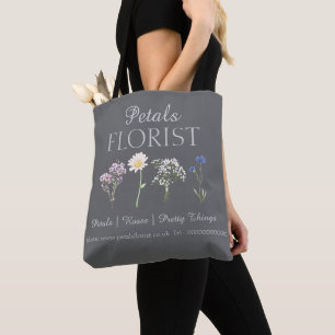 Boutique Florist Business Branding Tote Bag