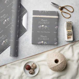 Boutique Florist Business Branding Wrapping Paper