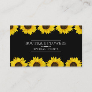 Boutique Flowers Sun Flowers, small II Business Card