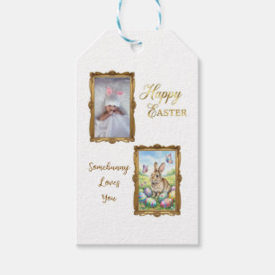 Boutique Gold Frame Photo Keepsake Easter Gift Tags