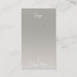 Boutique Grey "Glittery" Earring Display Card