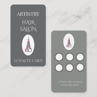Boutique Hair Salon Business Loyalty Card
