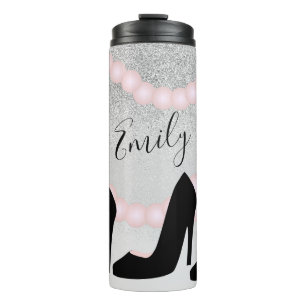 Boutique Ombre Faux Sparkle Pearls Name   Thermal Tumbler