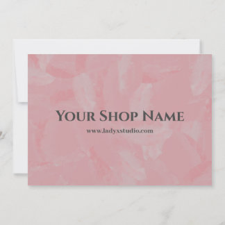 Boutique Pink Oil Painting Thank You Discount  Invitation