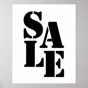 Boutique Sale Sign, Retail Store Signage, Wall Poster