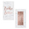 Boutique script rose gold typography marble