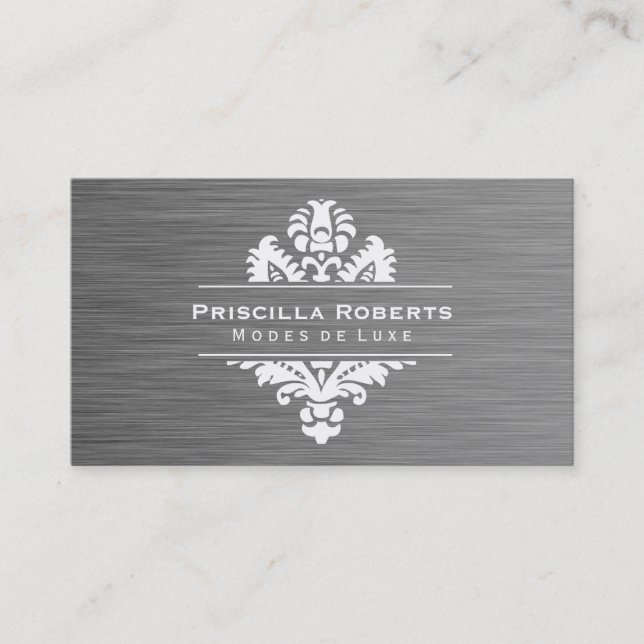 Boutique Steel | Modern Luxe Business Card (Front)
