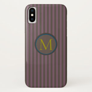 Boutique Stripes (Brand Options) MONOGRAM - iPhone X Case