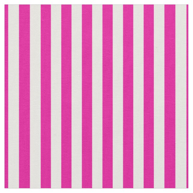 Boutique Stripes - Fabric White Pink (Close Up)