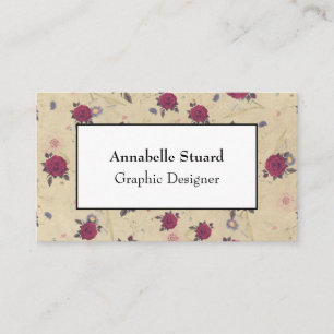 Boutique Vintage Red Rose Business Card