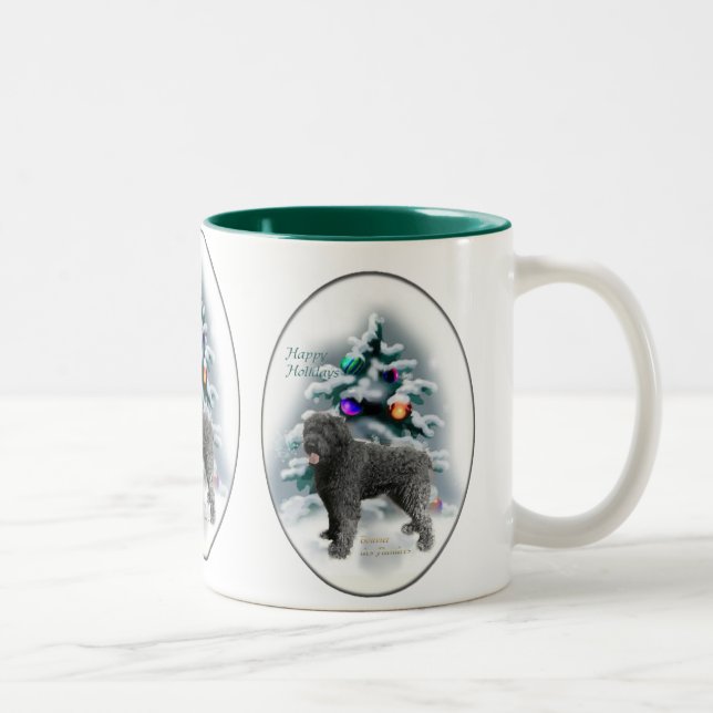 Bouvier des Flandres Christmas Gifts Two-Tone Coffee Mug (Right)