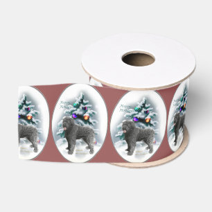 Bouvier des Flandres Christmas Grosgrain Ribbon