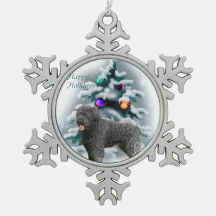Bouvier des Flandres Christmas Snowflake Pewter Christmas Ornament