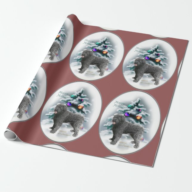 Bouvier des Flandres Christmas Wrapping Paper (Unrolled)