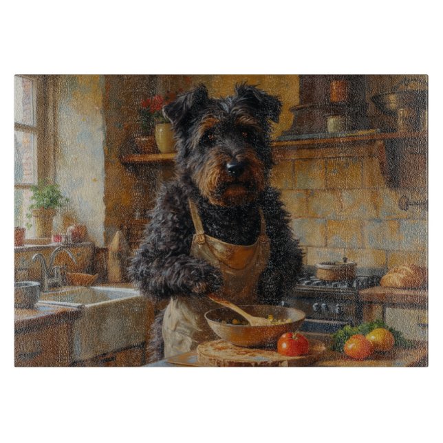 Bouvier des Flandres Cooking in Kitchen Cutting Board (Front)