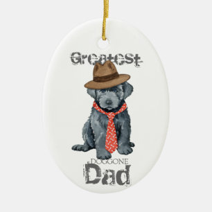 Bouvier des Flandres Dad Ceramic Ornament