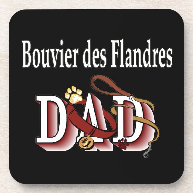 Bouvier des Flandres Dad Coaster (Front)