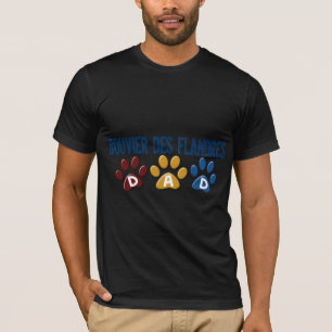 BOUVIER DES FLANDRES DAD Paw Print 1 T-Shirt