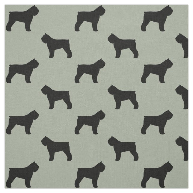 Bouvier des Flandres Dog Breed Silhouettes Fabric (Swatch)