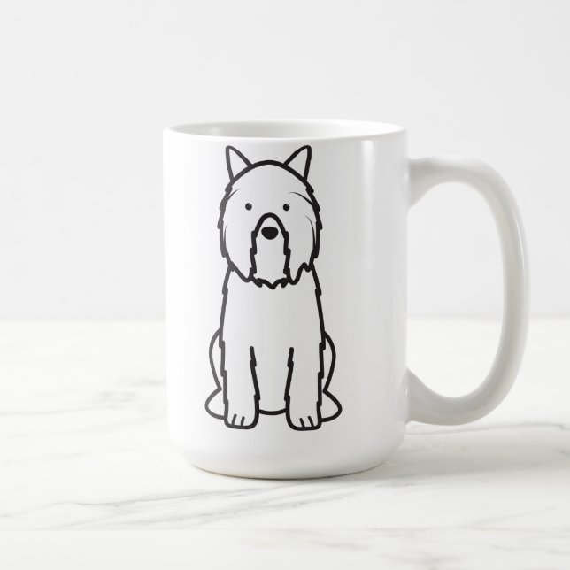 Bouvier des Flandres Dog Cartoon Coffee Mug (Right)