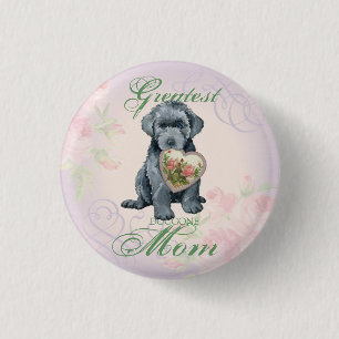 Bouvier des Flandres Heart Mum Pinback Button