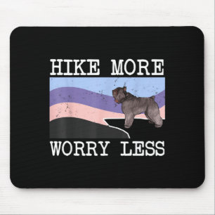 Bouvier des flandres hike more worry less graphic mouse pad