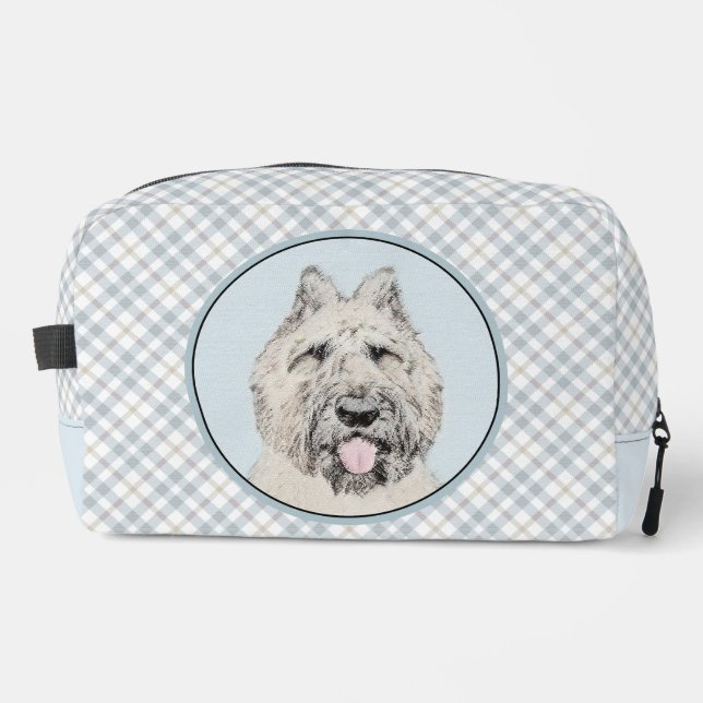 Bouvier des Flandres Painting Fawn Brindle Dog Art Dopp Kit (Front)