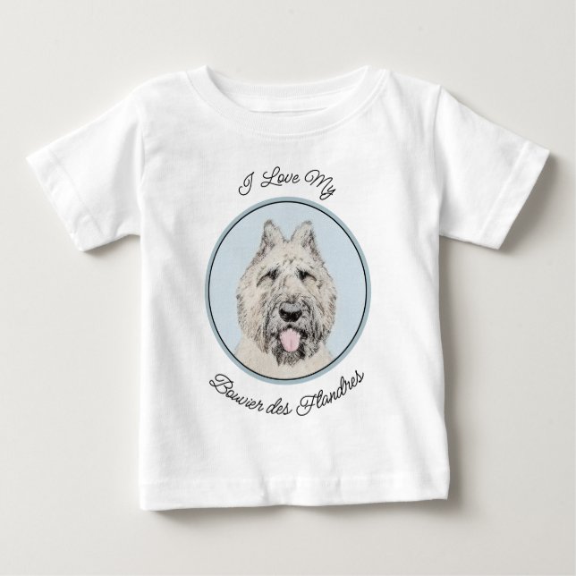 Bouvier des Flandres Painting - Original Dog Art Baby T-Shirt (Front)