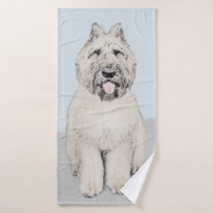 Bouvier des Flandres Painting - Original Dog Art Bath Towel Set