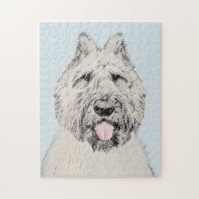 Bouvier des Flandres Painting - Original Dog Art Jigsaw Puzzle (Vertical)