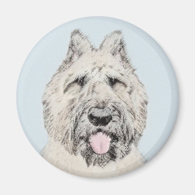 Bouvier des Flandres Painting - Original Dog Art Magnet (Front)