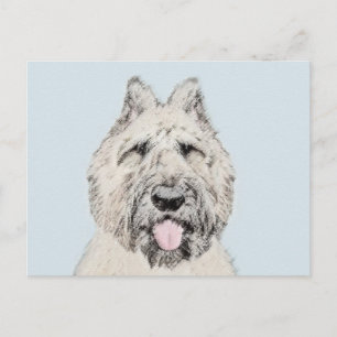 Bouvier des Flandres Painting - Original Dog Art Postcard