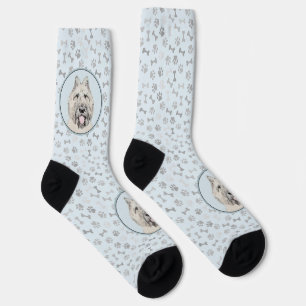 Bouvier des Flandres Painting - Original Dog Art Socks