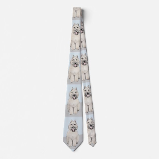 Bouvier des Flandres Painting - Original Dog Art Tie (Front)