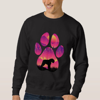 Bouvier Des Flandres Paw Mom Dad Dog  Women Men Sweatshirt
