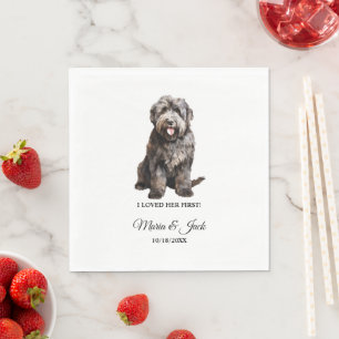 Bouvier des Flandres Pet Cocktail Wedding Napkin