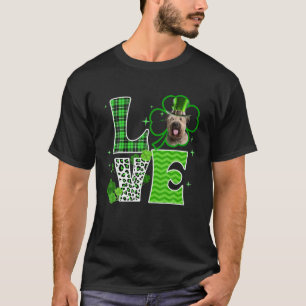Bouvier Des Flandres Shamrock Clover Irish St Patr T-Shirt