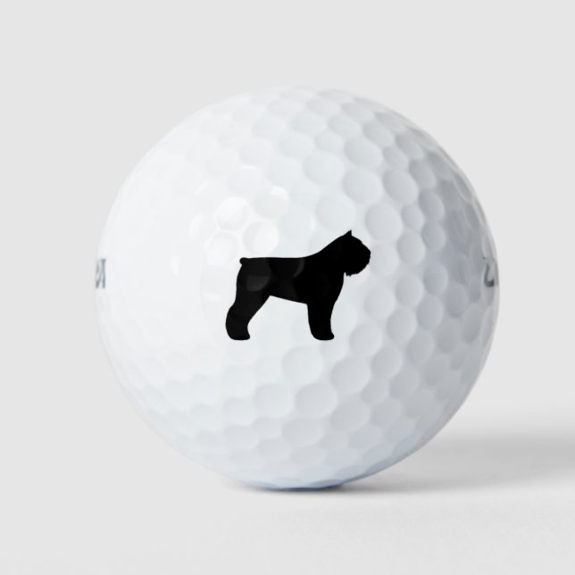Bouvier des Flandres Silhouette Golf Balls (Front)