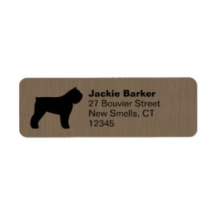 Bouvier des Flandres Silhouette Return Address Label