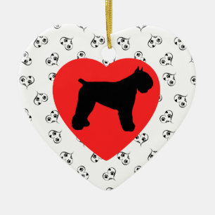 Bouvier des Flandres Silhouhette Customised Ceramic Ornament