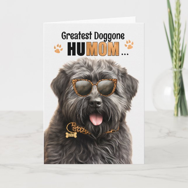 Bouvier Dog Best HuMOM Ever Mother's Day Holiday Card (Front)