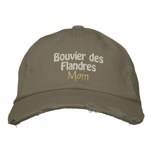 bouvier mum embroidered hat (Front)