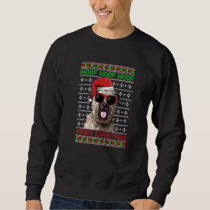 Bouviers Des Flandre Dog Funny Woof Merry Christma Sweatshirt