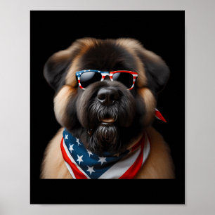 Bouviers Des Flandres Dog 4th Of July American Ind Poster