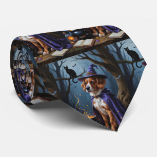 Bouviers des Flandres Whimsical Halloween Painting Tie