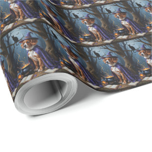 Bouviers des Flandres Whimsical Halloween Painting Wrapping Paper
