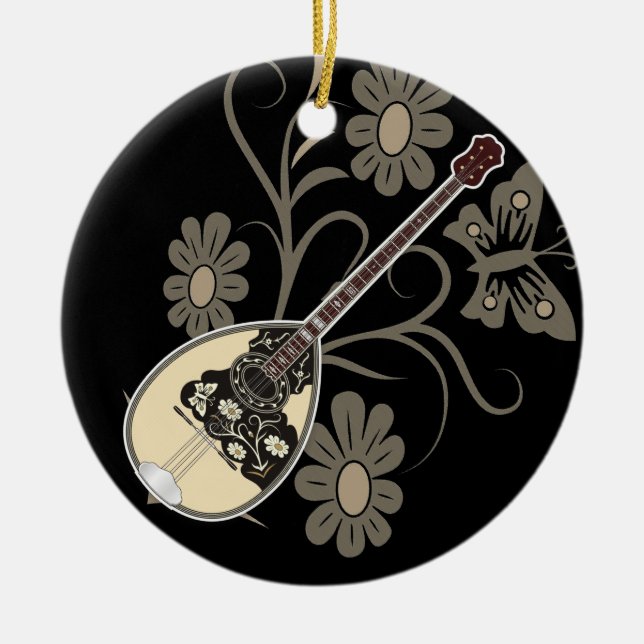 Bouzouki Ceramic Tree Decoration (Front)