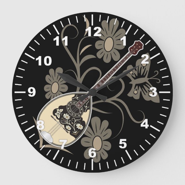 Bouzouki Large Clock (Front)